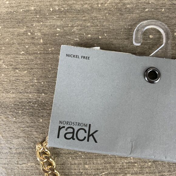 Nordstrom Rack Chain Collar Necklace Nickel Free 16 inches - Goldtone plate - Picture 5 of 7
